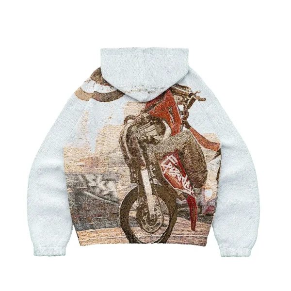 Episodes Wheel Up Tapestry Zip up Hoodie (13)